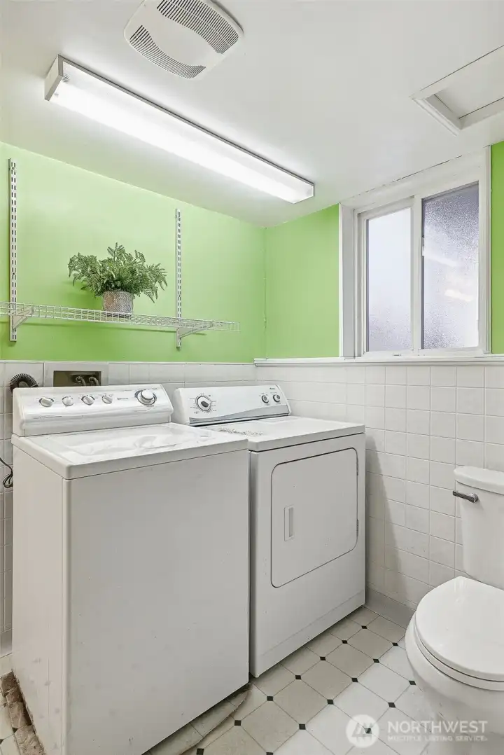Downstairs bath/laundry room