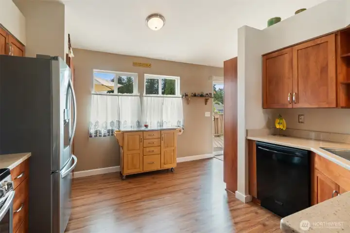 Spacious kitchen with quartz countertops