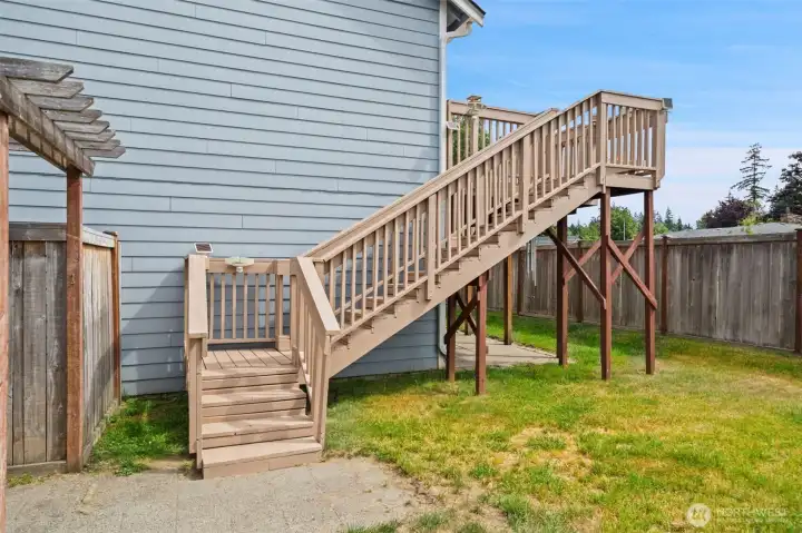 Stairs from the back deck