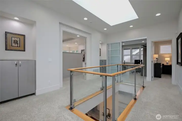 Stunning two-story skylight opening warms the home with natural light. Architecturally and atheistically pleasing.
