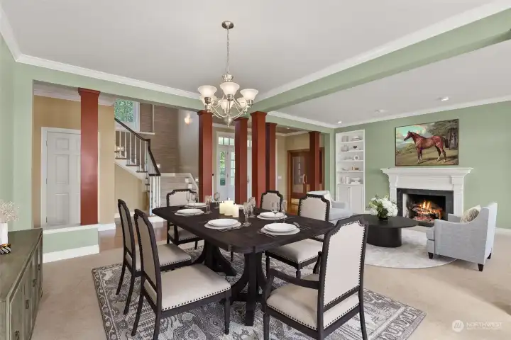 Dining Room Virtually Staged.