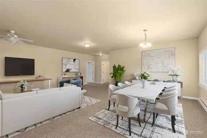 Virtual Staging above the "Helicopter Garage."