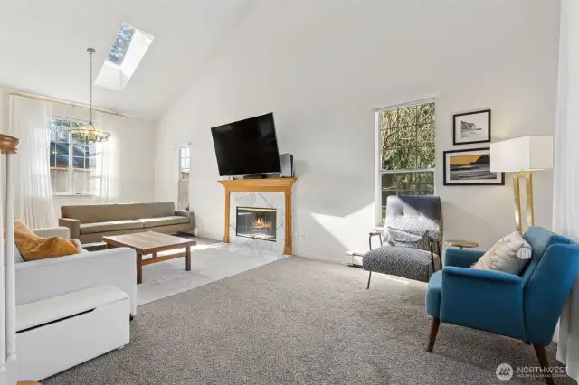 Living room off the front entryway
