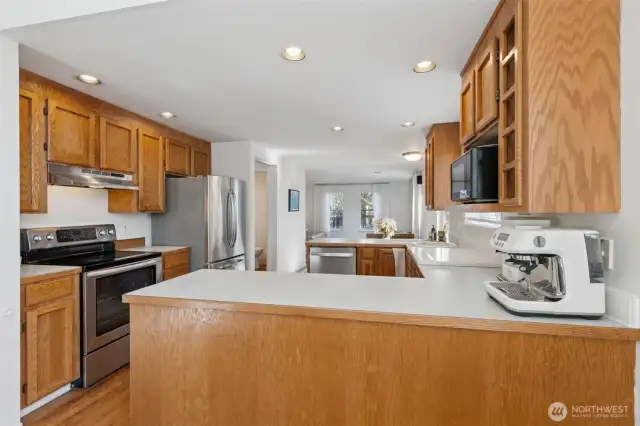 No shortage of counter space in this kitchen