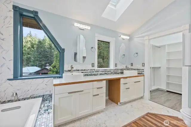 Primary Bath with Dual Vanity