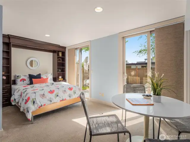 2nd bedroom suite with access to large patio area