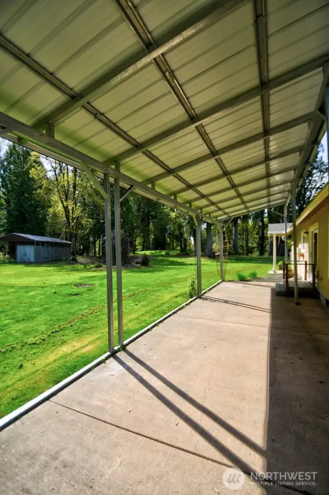 Very large covered, back patio.