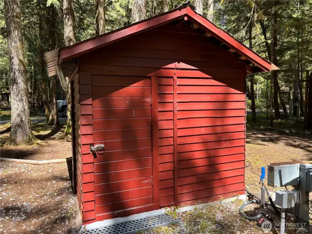 Storage shed.