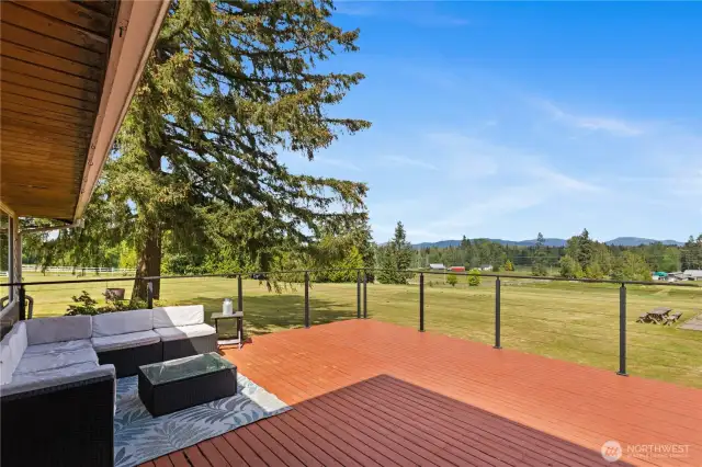 East facing deck with mountain views