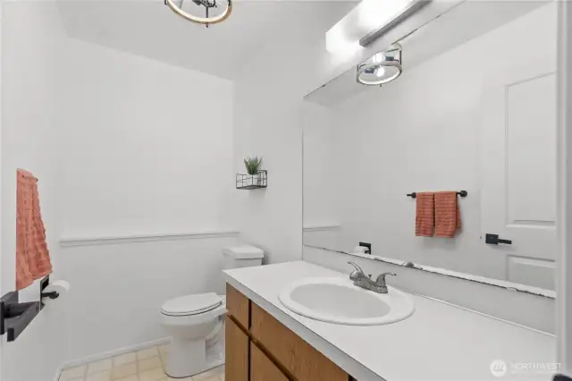 Oversized half bath