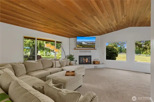 Vaulted ceilings filled with natural light