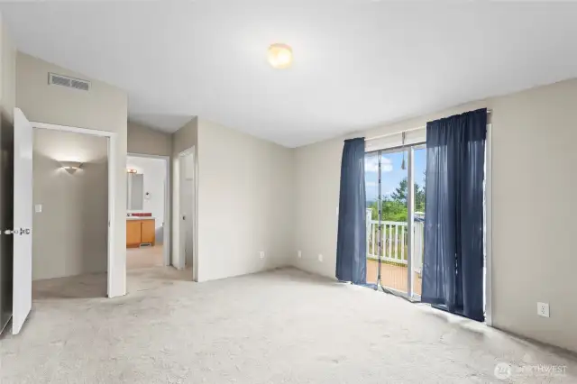Change out the carpet and add some new paint and this will be the primary suite of your dreams!