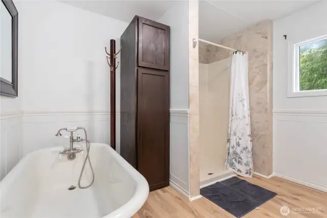 with soaker tub!