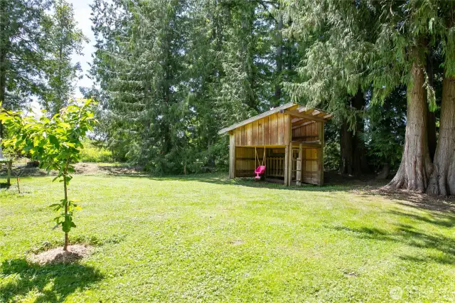 Fruit trees, gardening areas