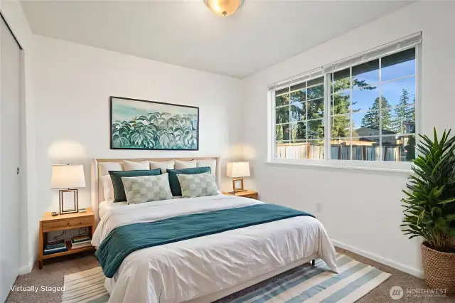 Bedroom #1 is Virtually Staged