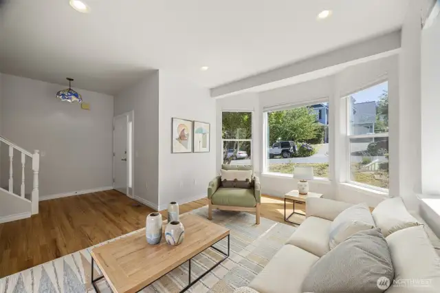 Welcome inside this lovely home! This virtually staged and the hardwood floors are gorgeous.
