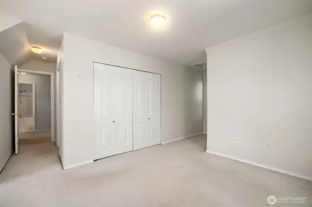 The primary suite is very spacious.