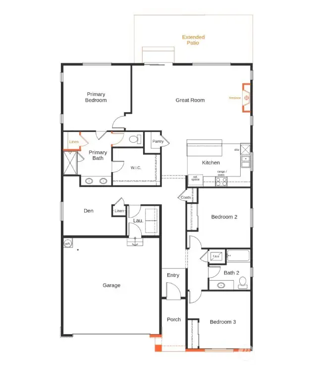 Floorplan with Selected Upgrades