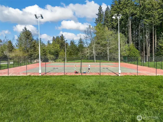 Enjoy Klahanie’s private tennis and pickleball courts, a resident-only amenity perfect for friendly matches, practice sessions, or a quick game in a beautiful Pacific Northwest setting.