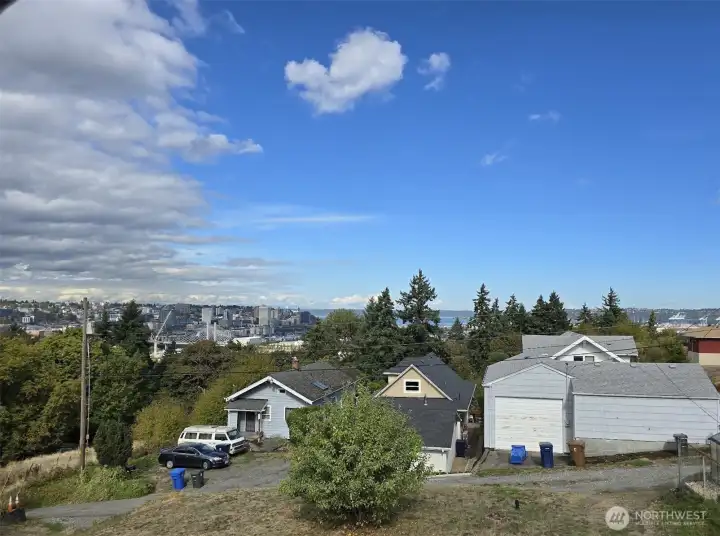 Views from the house into downtown, the Foss Waterway, & Commencement Bay!