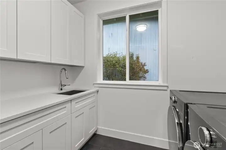 Spacious laundry room