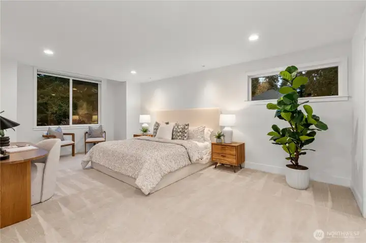 Spacious primary bedroom