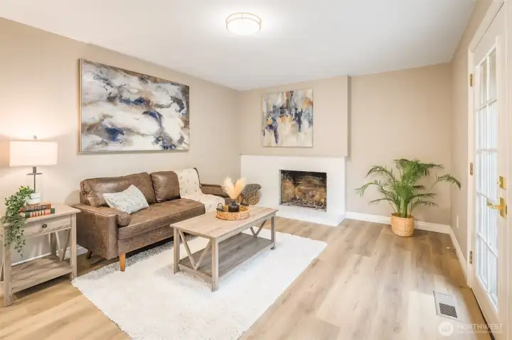 2nd Living Space w/ Wood burning fireplace!