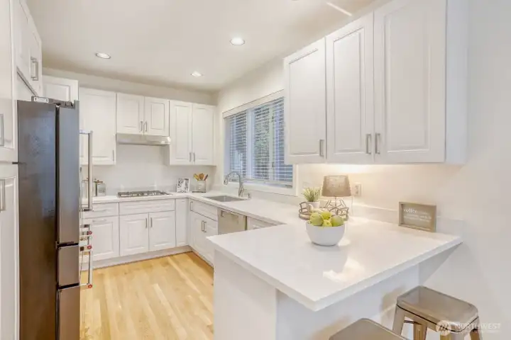 Fully remodeled kitchen.