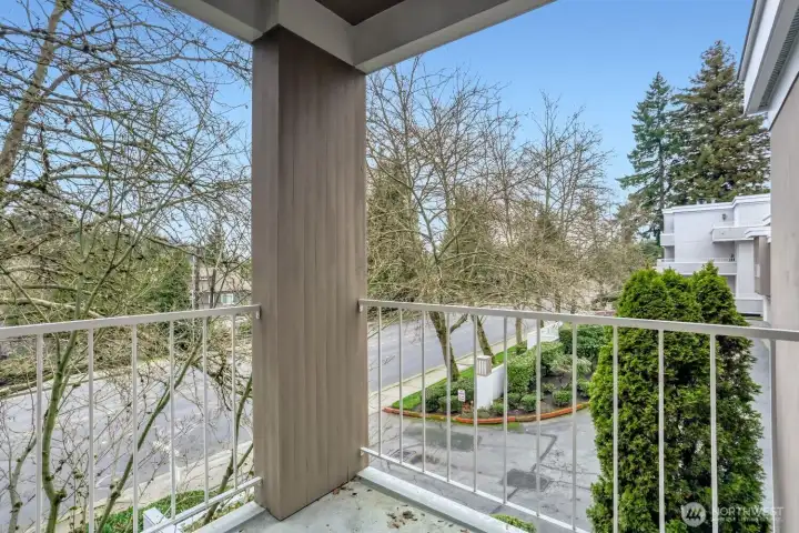 Private covered deck on second floor.
