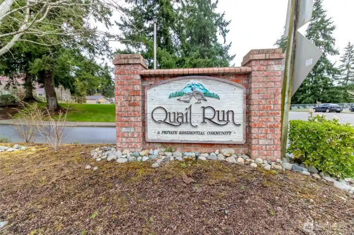 Quail Run, a beautiful community with many ammenities!