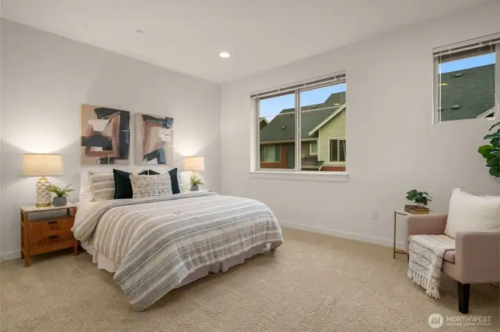 Primary bedroom (staged)