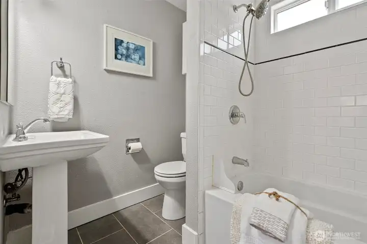 Updated main floor bathroom