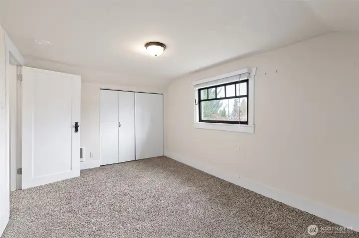 One of two upstairs bedrooms