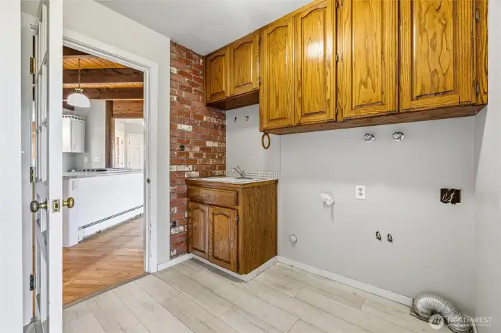 One of two laundry rooms