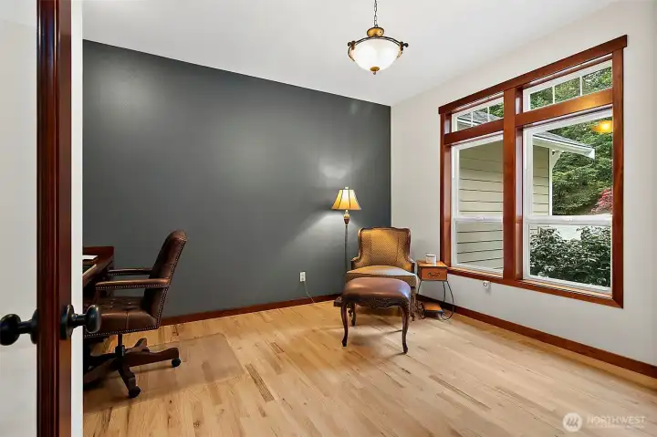 Office with built-in desk