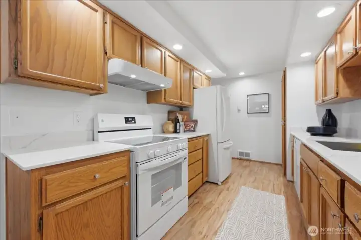 Kitchen with Quartz Counters