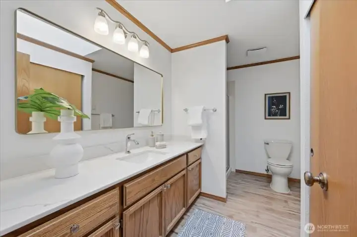 Primary Bath with Quartz Counters