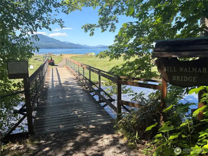 Bridge to community beach.