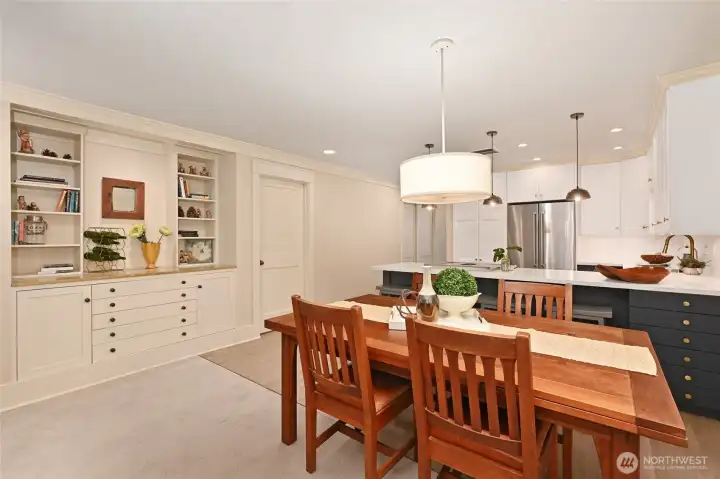 The condominium also features a number of built-in cabinets.