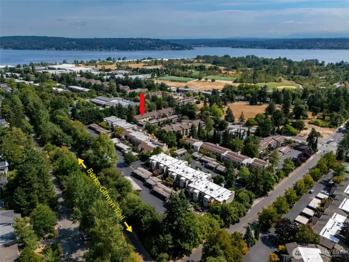 This overview displays the neighborhood's recreational features such as Magnuson Park and the Burke-Gilman Trail.