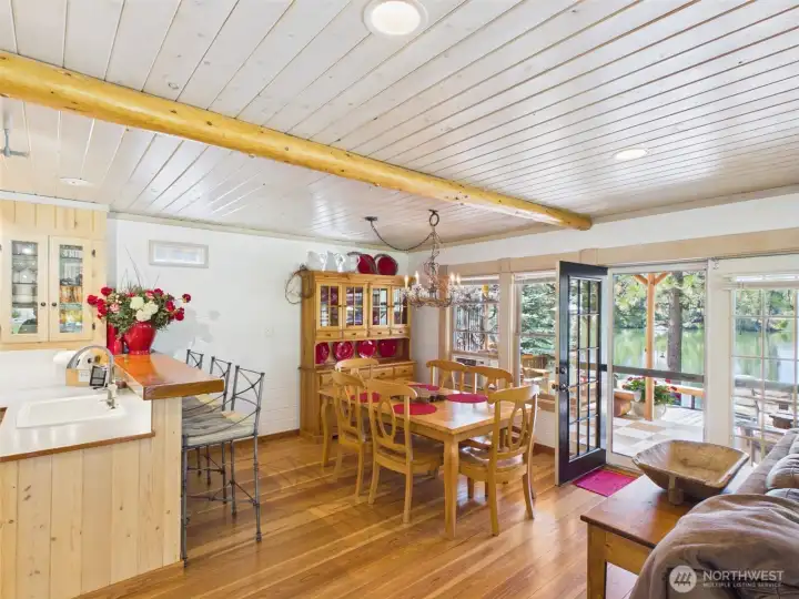 Warm, inviting living spaces were thoughtfully designed to bring the outdoors in