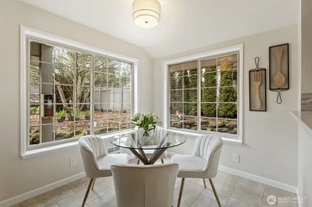Eating area in the kitchen