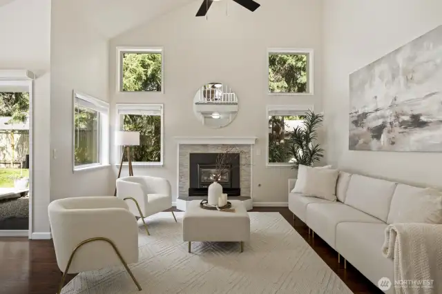 Vaulted ceilings and lots of natural light