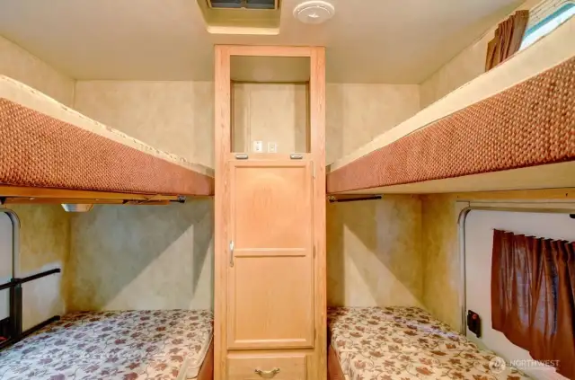 Bunk room with storage as well