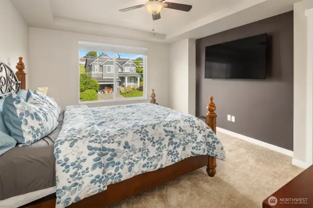 Spacious primary bedroom retreat