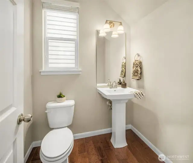 Main level powder room for added convenience