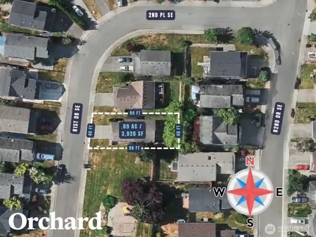 Aerial view of home to show property boundary line approximations & proximity to neighborhood / community park just south of home