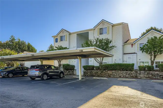 Located in the back corner.. privacy and guest parking