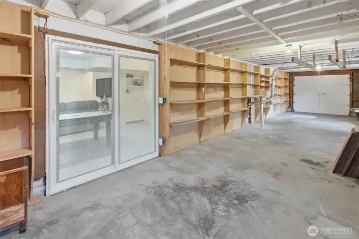 This is one of two huge storage/shop spaces in the lower level.