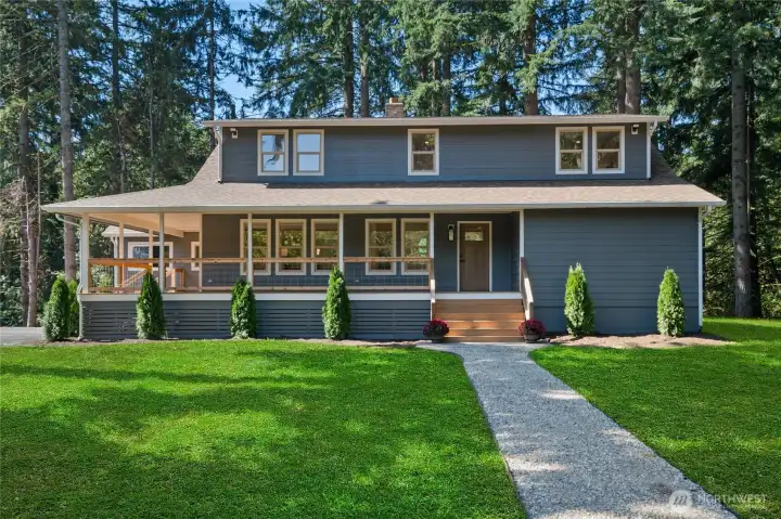 Side view w/ second entrance - grass color is digitally enhanced